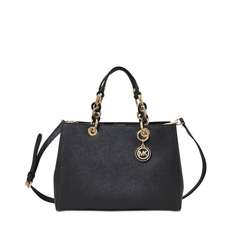 michael kors black cynthia bag|Michael Kors cynthia satchel.